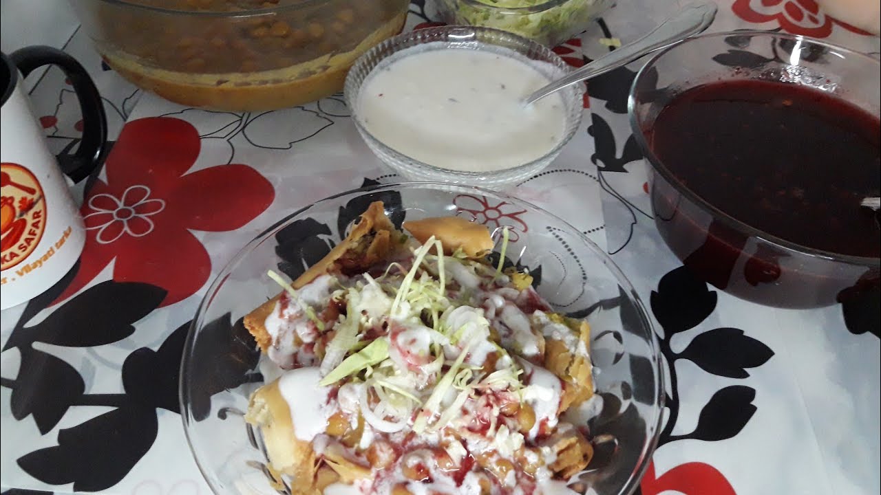 Aloo Samosa Chaat recipe...by @ ZaiqakaSafar00 #Ramzanspecial#Foodrecipe(Part-2)