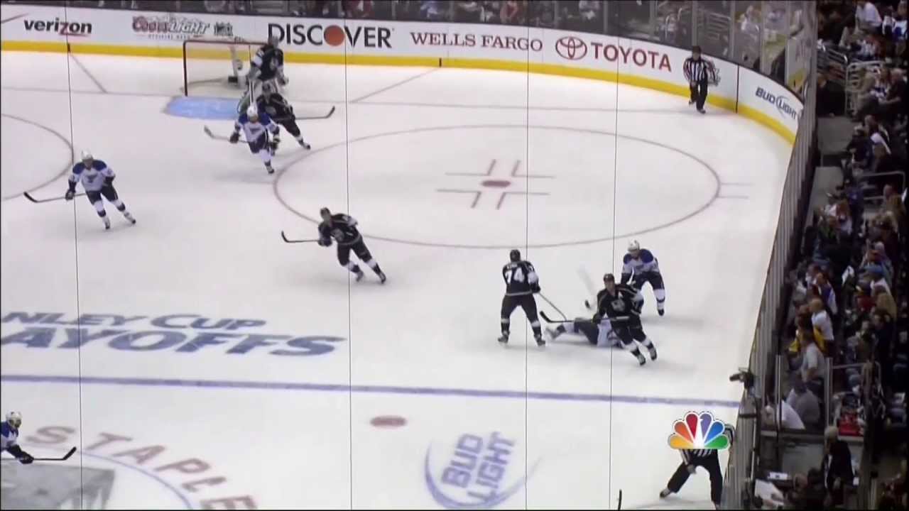 Kevin Shattenkirk goal. St. Louis Blues vs LA Kings Game 4 5/6/12 NHL Hockey