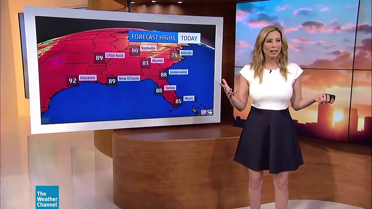 Stephanie Abrams Weather Channel Girl Workin Tight Skimpy Dress