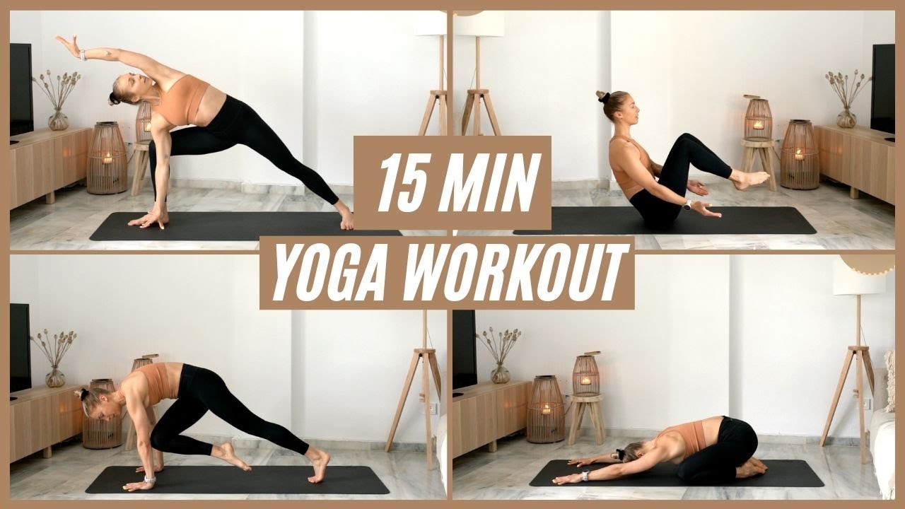 15 MIN FULL BODY YOGA WORKOUT - to relax, stretch and strenghten your body🧘🏼‍♀️✨