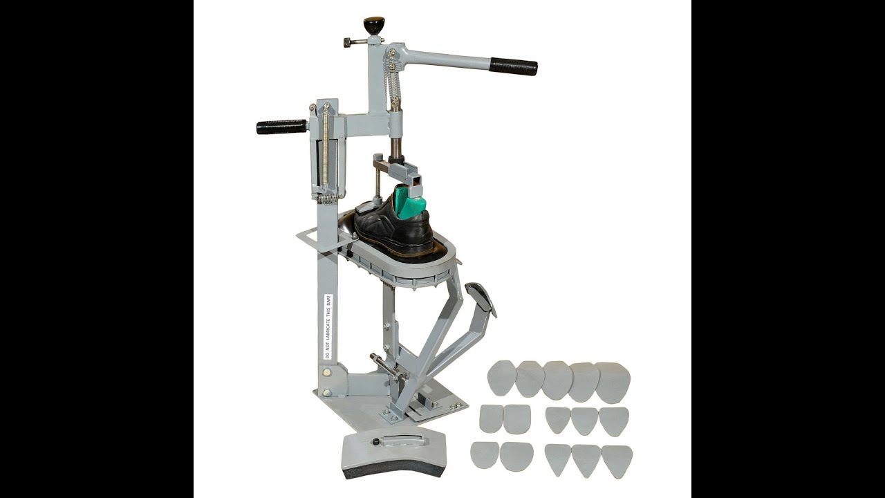 PSRP-09. Operation of the press for repair and production of shoes with an air cushion PSRP-09.