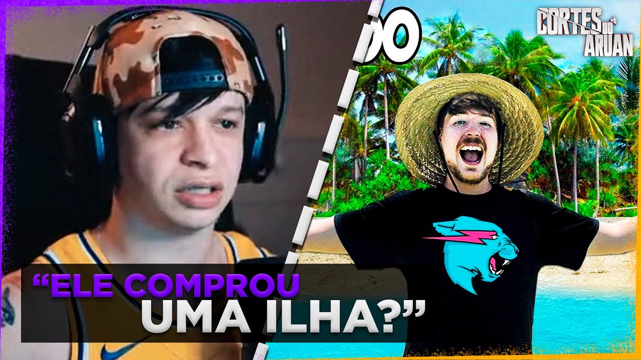 ARUAN REAGE A Comprei Uma Ilha Particular! (MRBEAST BRASIL) - Cortes do Aruan
