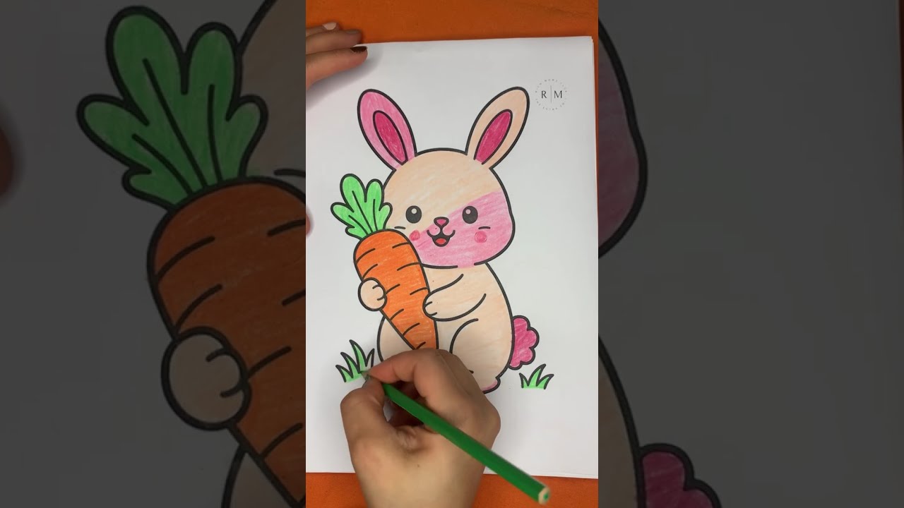 Hello friends ! Look at this cute bunny 🐰 let’s colour it together !! 😍💕