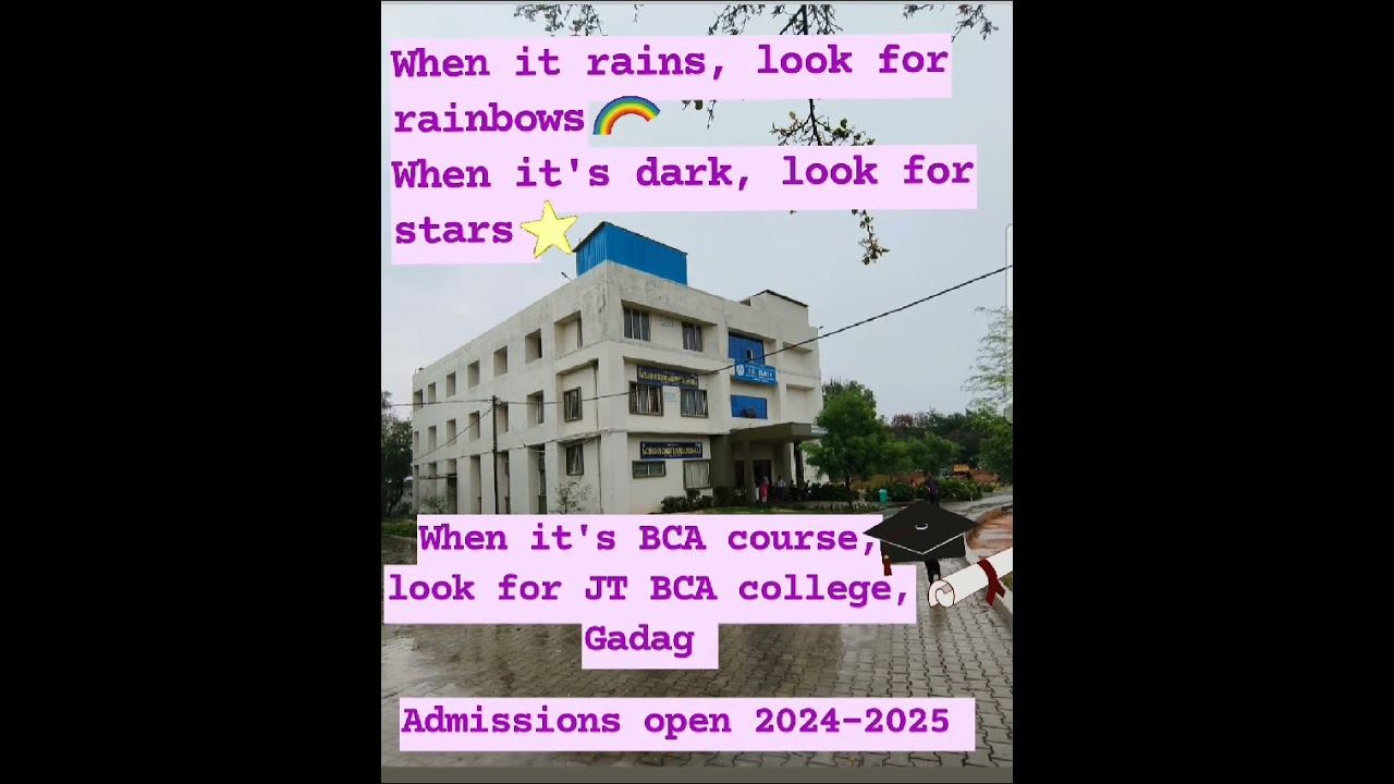 KLE's JT College, Gadag....Admissions Open 2024-2025 for " BCA "Course.... 