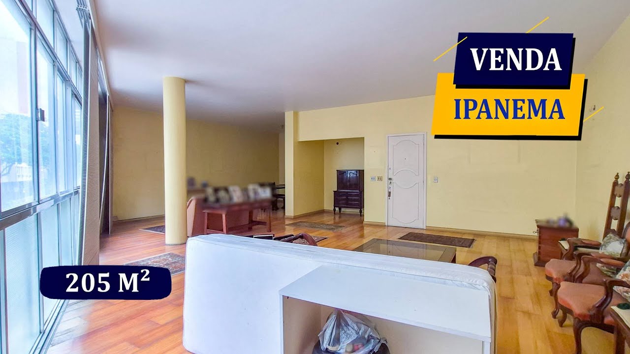 IPANEMA RAINHA ELIZABETH 1 QUADRA DA PRAIA 205M² PREÇO INCRÍVEL PARA REFORMAR 3 QUARTOS 4 BANHEIROS