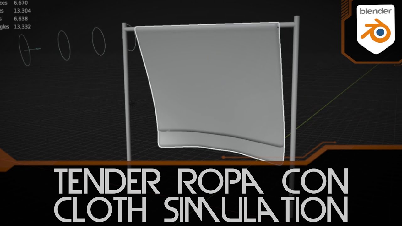Tender Ropa con Cloth Simulation en Blender 2.9 - Tutorial Blender