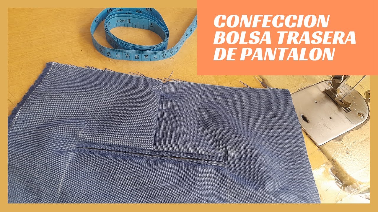 Confección de bolsa trasera pantalón formal