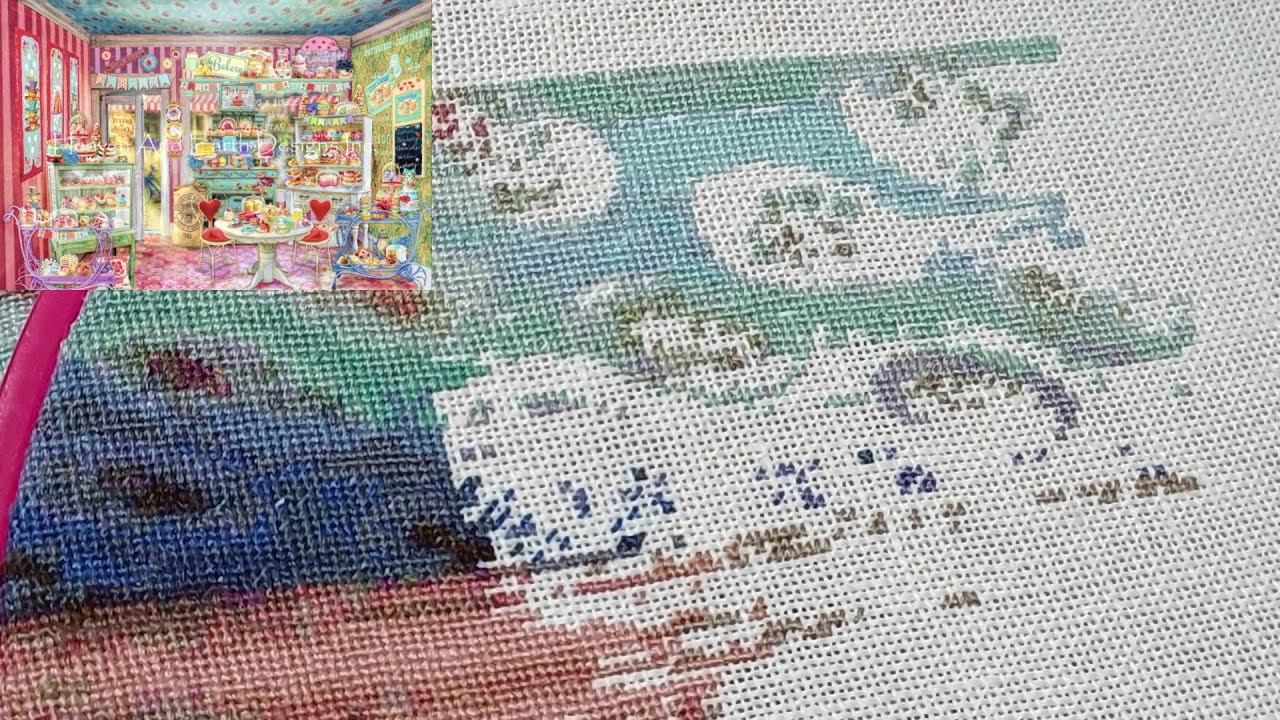 Flosstube 174 Stitch With Me: HAED The Little Cake Shop Max Colors - Part 6