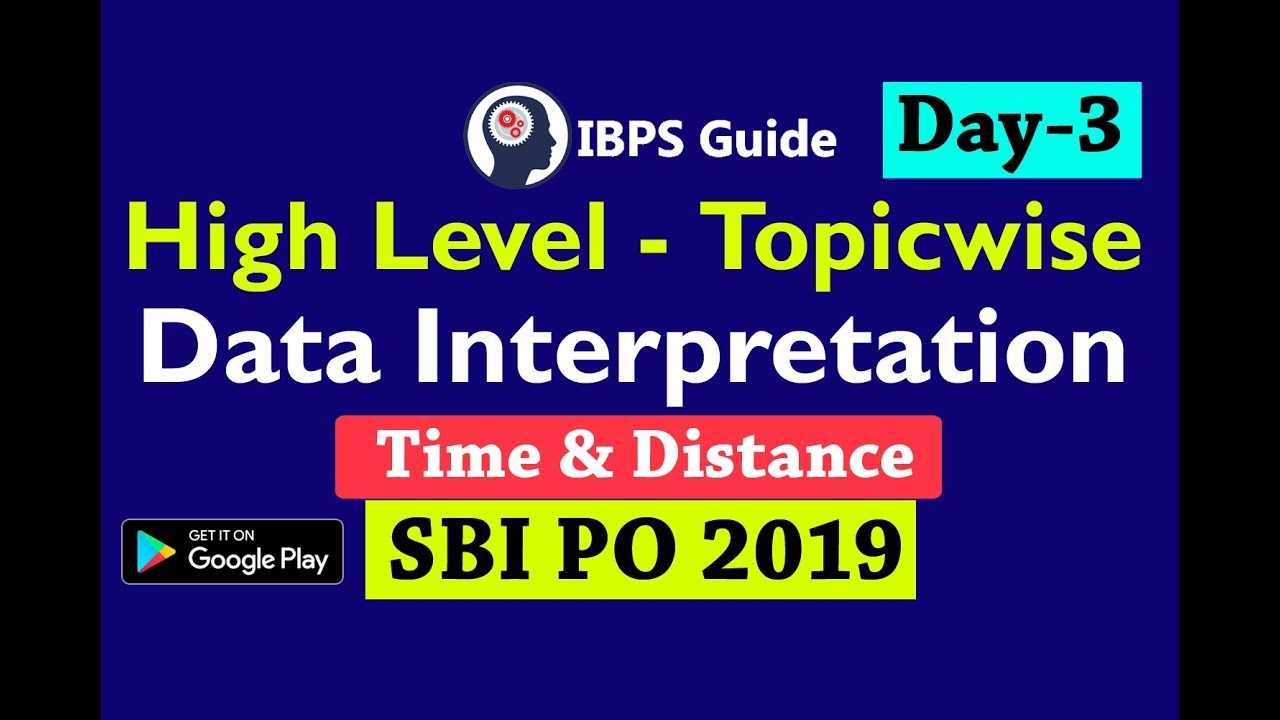 High Level Topic wise Data Interpretation Question Based on Time & Distance for SBI PO 2019 (Day-3)