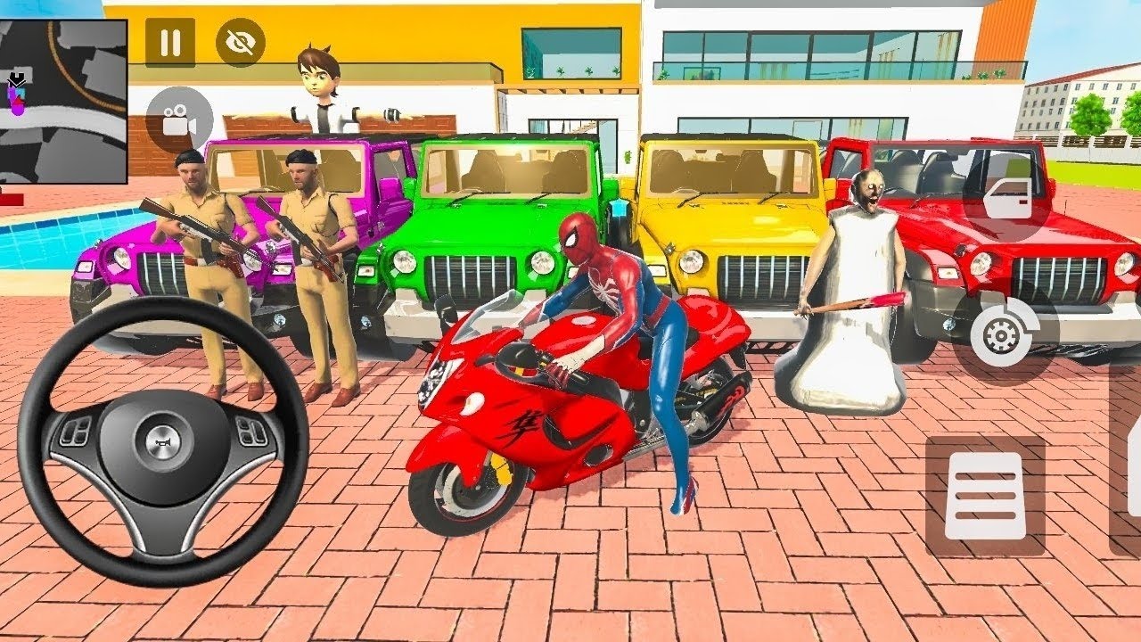 ❄️ Indian Thift Auto Game New Update 🐝 Spiderman & granny 🔥 Purchased Monster Cars Showroom Game 🎮