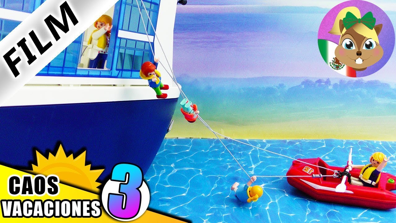 Series de Playmobil español | ¡El BARCO se hunde! Familia Pérez los ÚNICOS en el barco