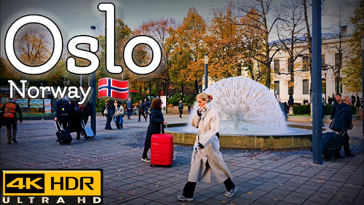 👣A Colorful Adventure in Oslo | 4K HDR | October 2024👣
