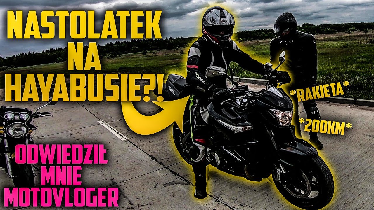NASTOLATEK NA HAYABUSIE?! (SUZUKI B-KING) | MOTOVLOGER MNIE ODWIEDZIŁ | Whiteout