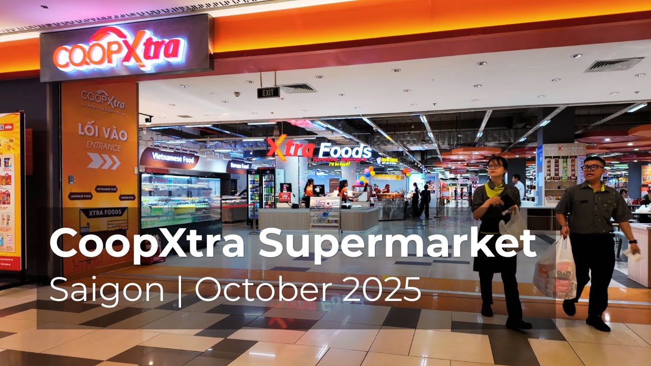 🇻🇳 [4K] CoopXtra Supermarket Walk | Inside SC VivoCity Mall Saigon | Afternoon Ambience 27 Oct 2025