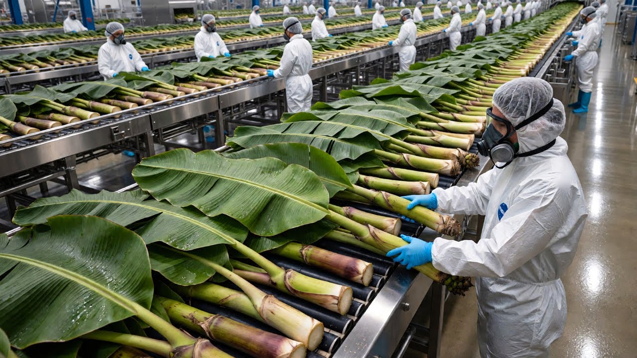 How Banana Stems Are Processed in a High Tech Factory (You Won’t Believe the Machines)