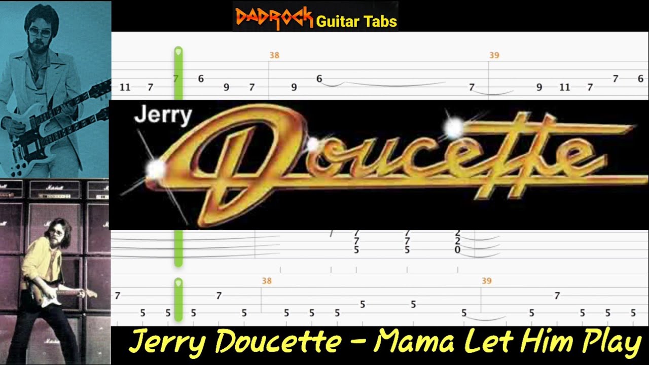 Mama Let Him Play - Jerry Doucette - Guitar + Bass TABS Lesson