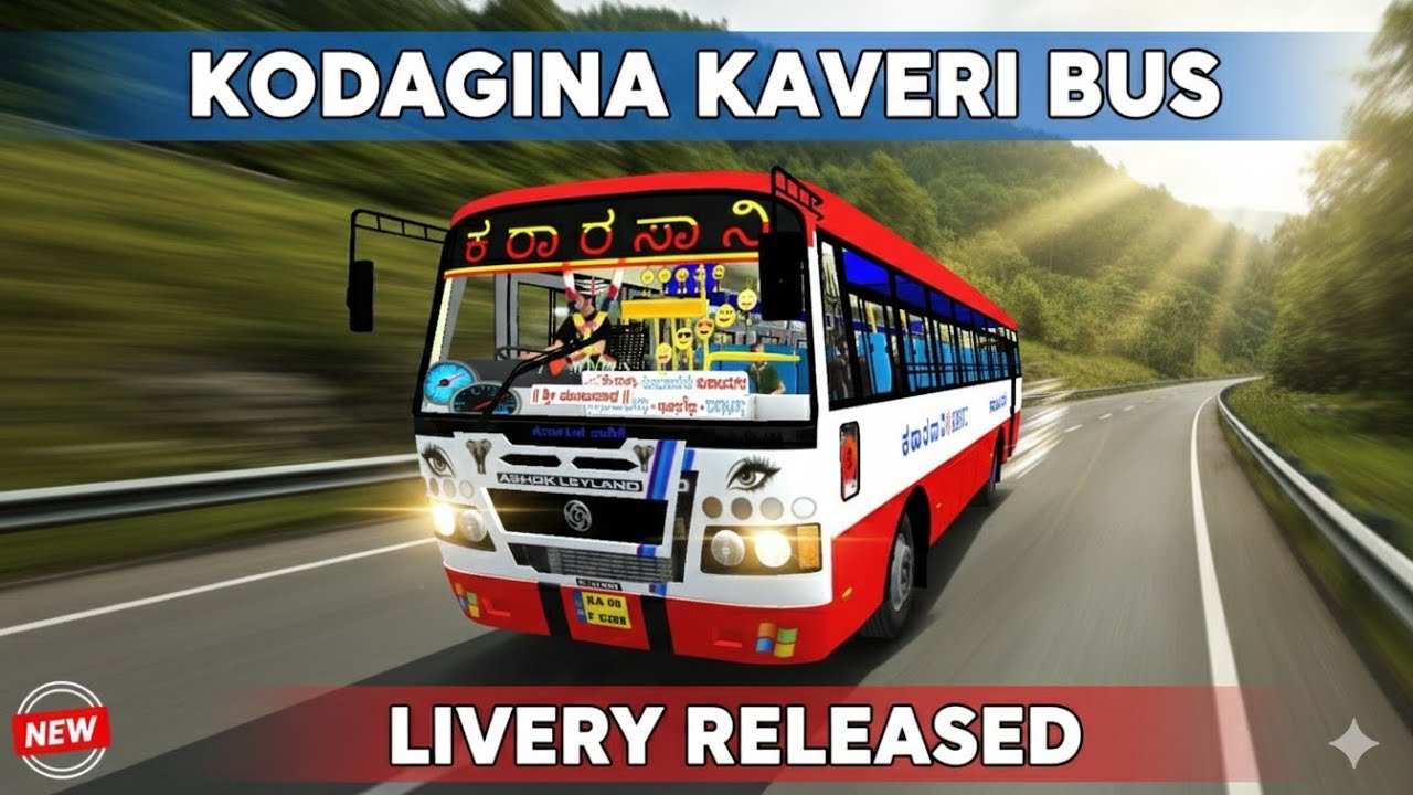 ⭕ Well decorated kodagina kaveri ksrtc HD livery released  krws built bs4 Ashok Leyland bus mod ⭕
