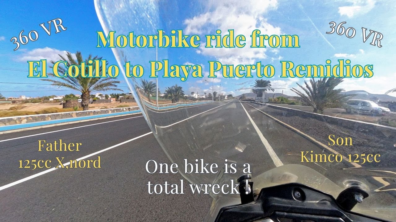 360° VR Motorbike Ride | El Cotillo to Playa Puerto Remedios 🇮🇨