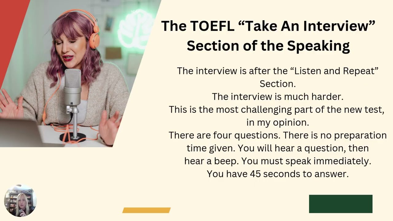 Новое собеседование для устной части теста TOEFL