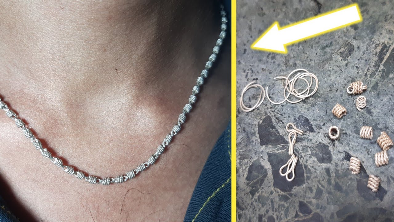 WATMA TAIR CHAIN HANDMADE JEWELLERY SILVER 24 K