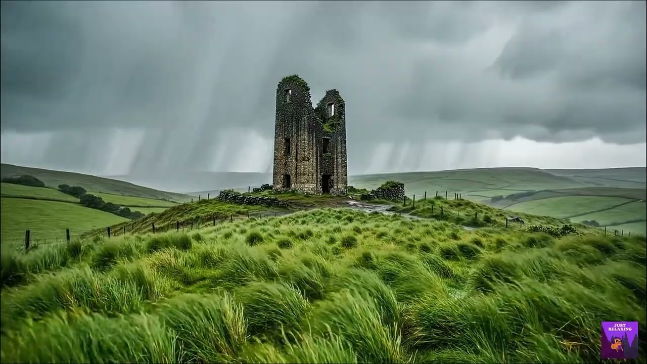 Highland Rain Celtic Green | Calming Music for Stress Relief & Focus