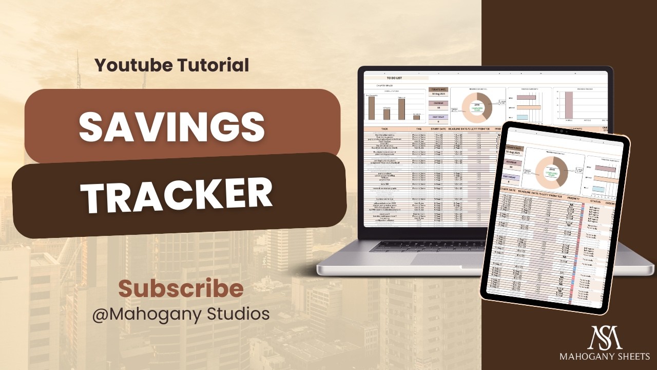 Savings Tracker Tutorial | Sinking Funds and Savings Goals Excel Google Sheets