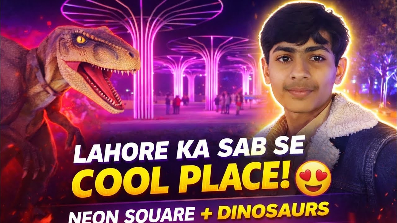 LAHORE KA SAB SE COOL PLACE NEON SQUARE + DIANOSOR PARK VLOG 🦕LIKE 👍, COMMENT 💬, and SUBSCRIBE 🔔 