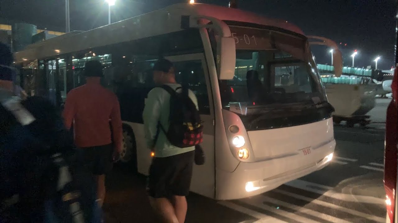 Runway Shuttle Bus at Hamad International Airport, Doha, COBUS 3000