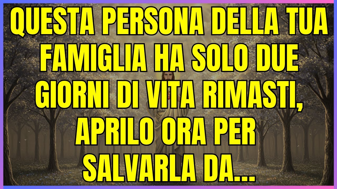 DIO TI HA DETTO CHE Solo tu puoi salvare questa persona da...