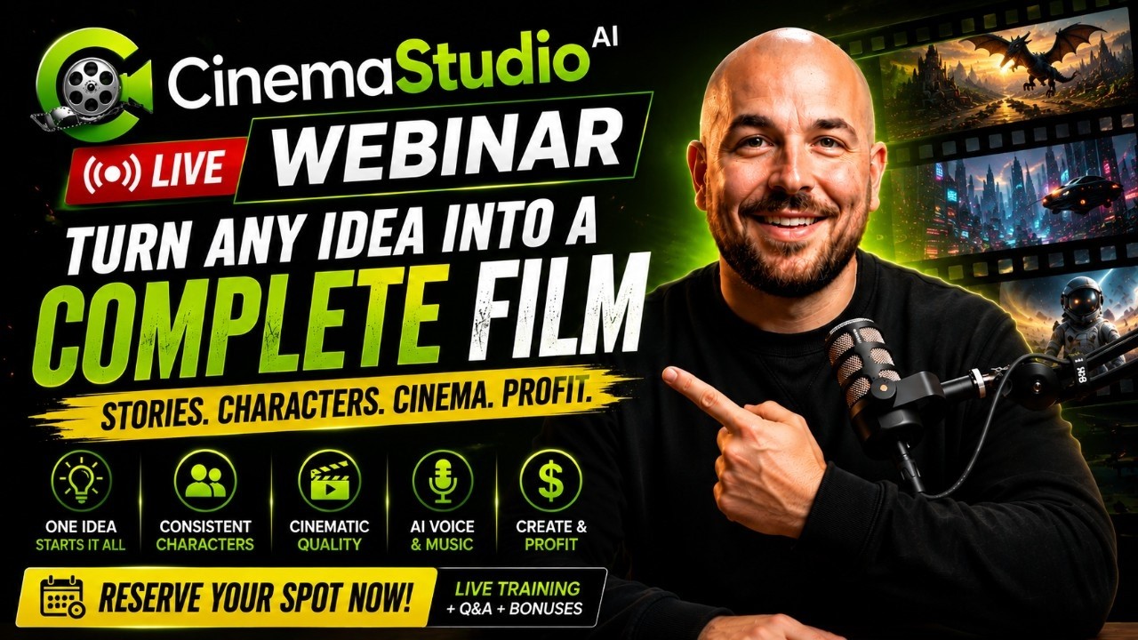 CinemaStudio AI Webinar Replay: Full Review + OTO Breakdown 🚀 CinemaStudio AI Review + BONUS 🔴