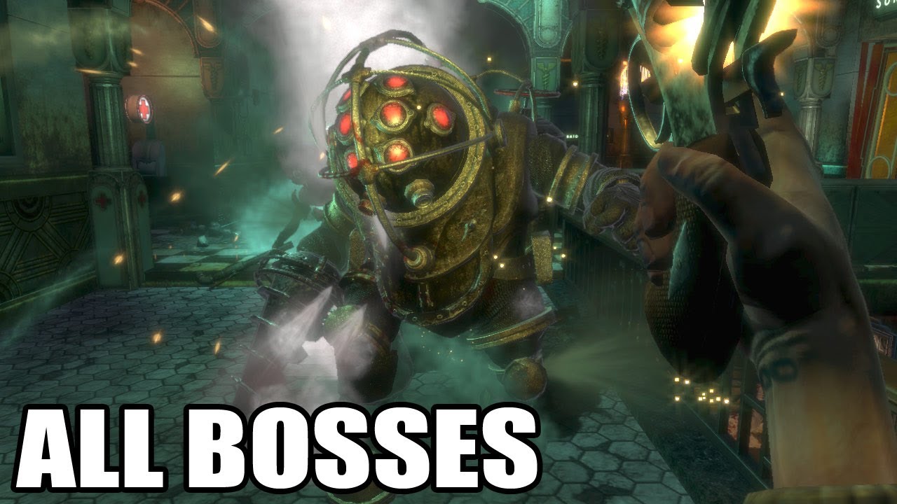 Bioshock Remastered - All Bosses (With Cutscenes) HD 1080p60 PC