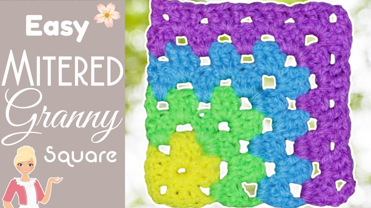 Easy Mitered Granny Square Учебное пособие по вязанию крючком - идеально подходит для начинающих