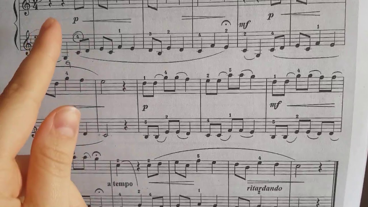 Učenje glasbe - KLAVIR - Sonce čez hribček gre
