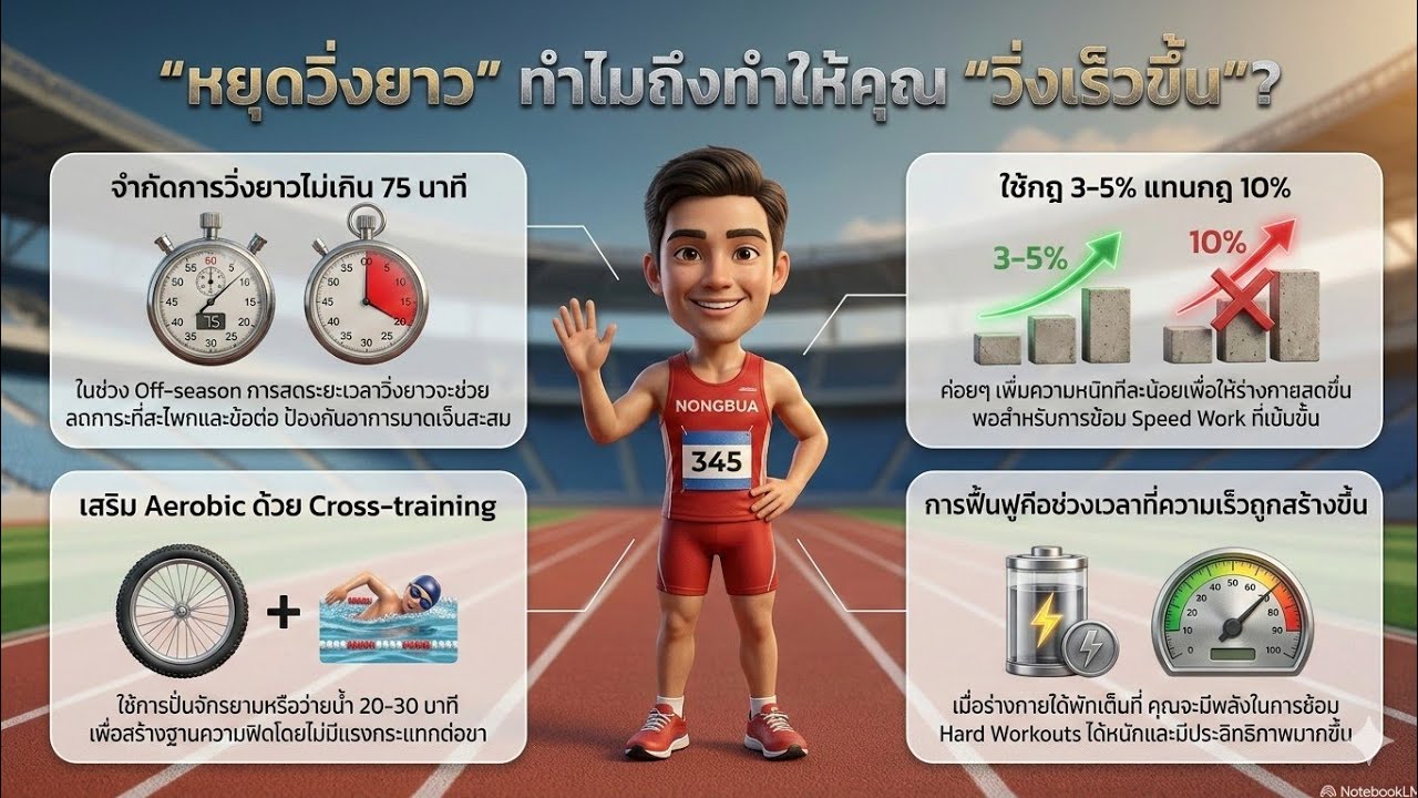 Ditching Long Runs for Better Recovery and Speed เลิกวิ่งยาวเกิน 75 นาทีเพื่อวิ่งเร็วขึ้น