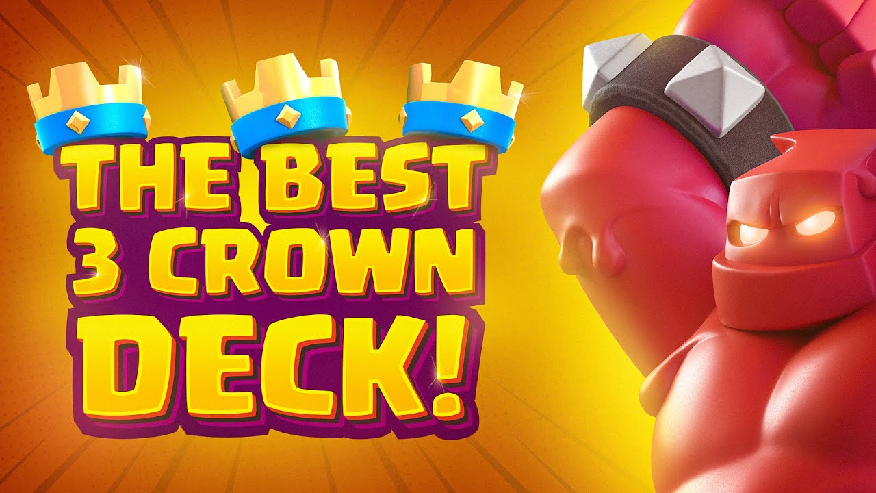 ELIXIR GOLEM RAGE DOMINATION! BEST 3 CROWN DECK IN CLASH ROYALE - Clash Royale