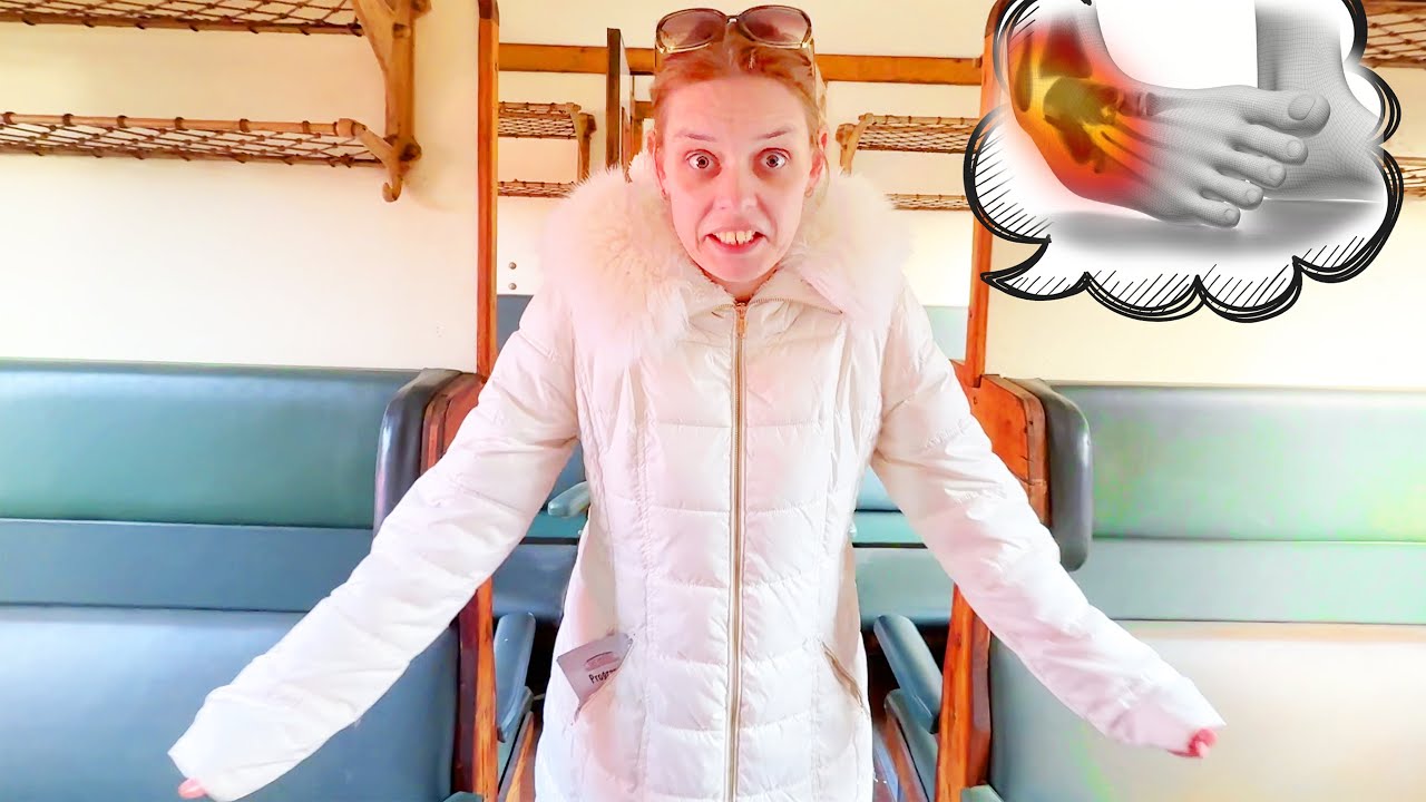 🥴 MAMA cu ENTORSĂ la GLEZNĂ 😱 URCĂM ILEGAL în TREN 🚂