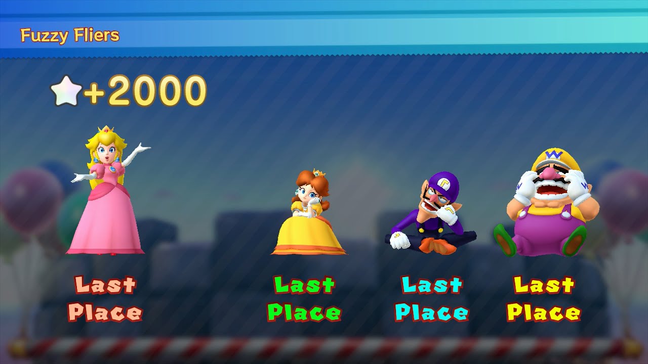 Mario Party 10 - Peach vs Daisy vs Waluigi vs Wario - Haunted Trail