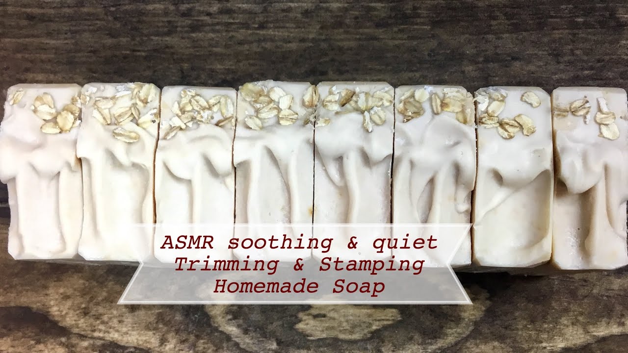 ASMR no Talking Soap Cutting, Trimming & Stamping. 25 Min.  Quiet & Soothing | Ellen Ruth Soap