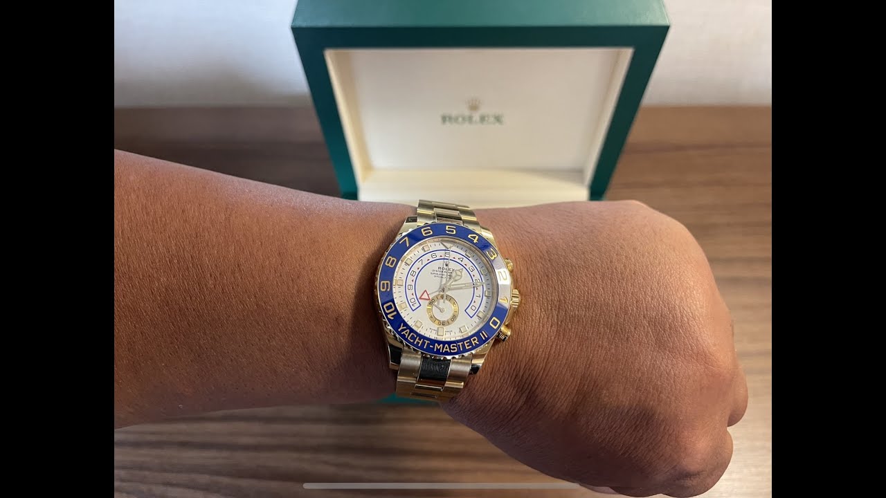 ROLEX YACHTMASTER II YELLOW GOLD 116688 UNBOXING THE APEX PREDATOR