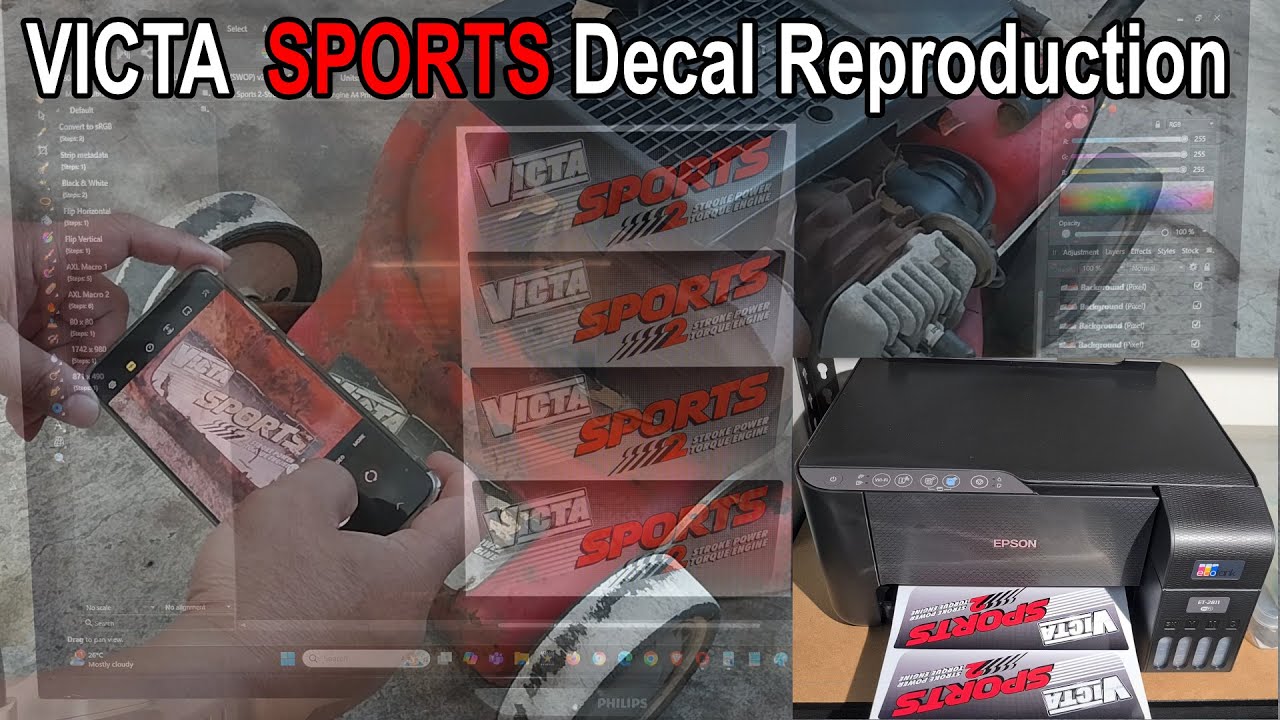VTECH 116 - Decal Sticker Reproduction of a Victa Sports 2-Stroke