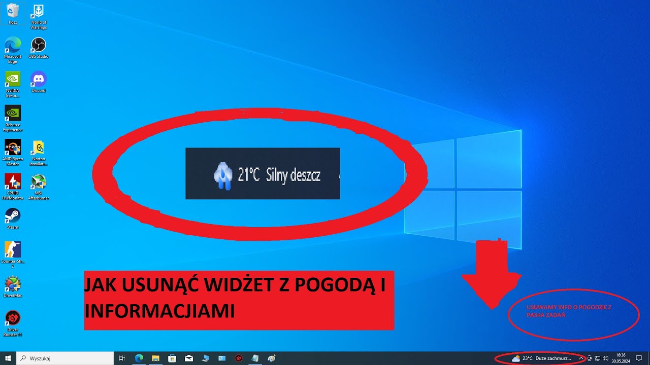 Jak usunąć widżet pogodowy i informację. Szybka instrukcja w opisie
