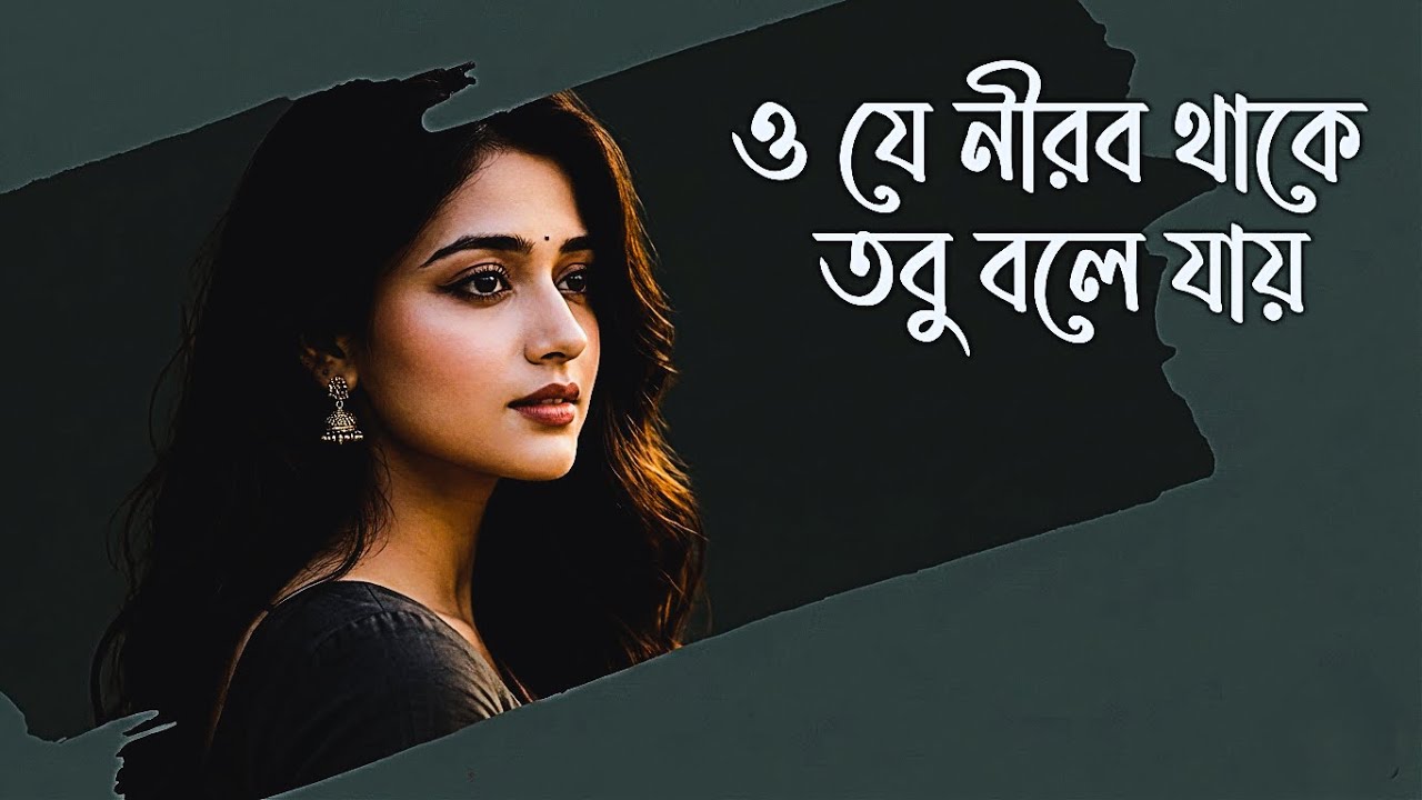 ও যে নীরব থাকে তবু বলে যায় | ভোরের সুরে একটি নীরব গান | #BanglaSong #BhorerSur #AIMusic