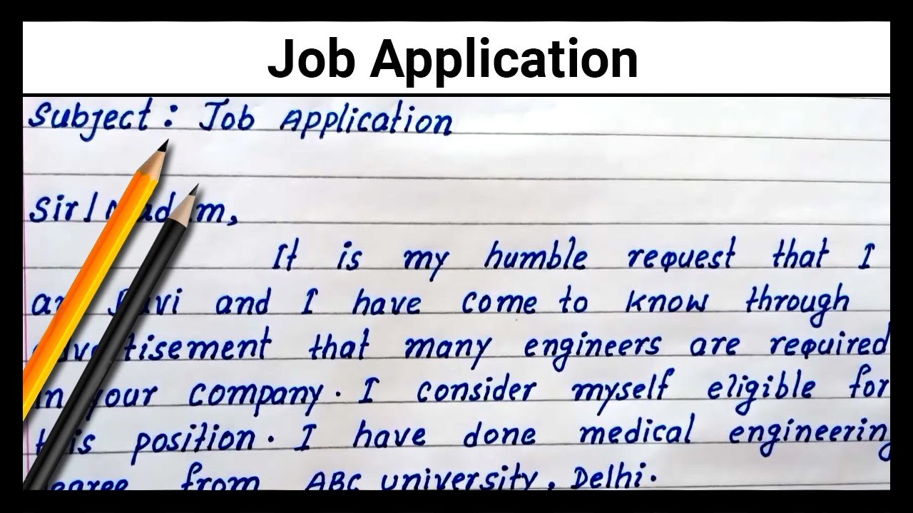 Job application | How to write job application simple english job application | easy job application