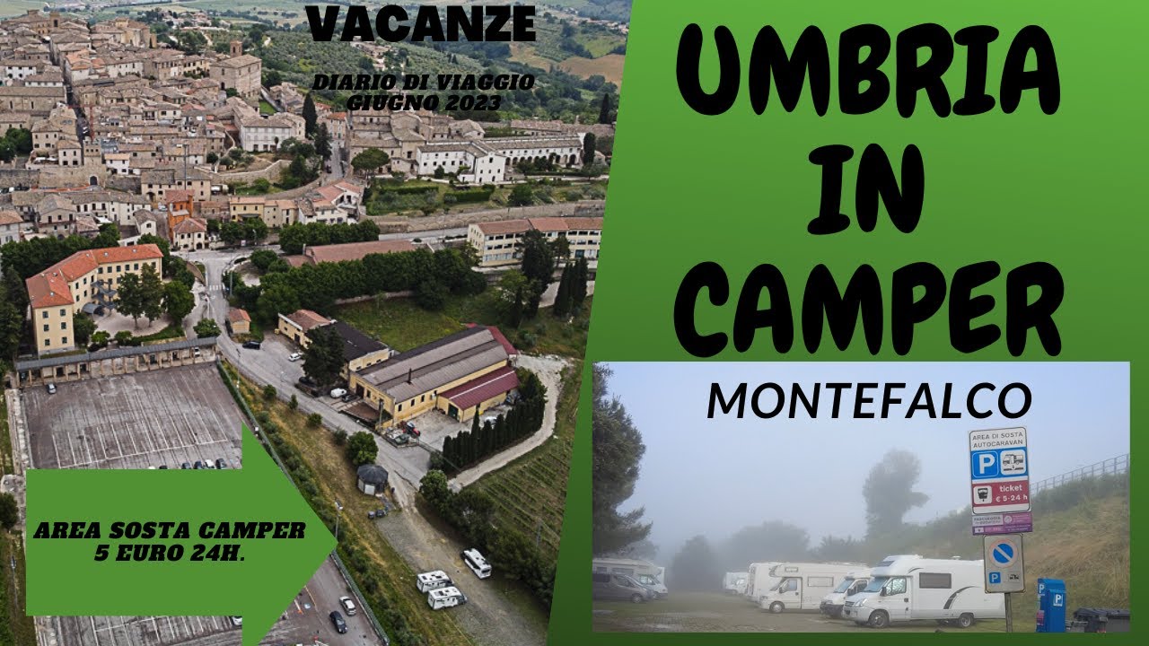 Dormire in camper sotto la pioggia in un borgo da favola! Il Sagrantino e la nebbia. Montefalco.