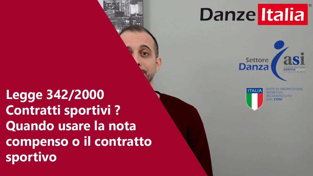 Legge 342/2000 - Contratti sportivi ? quando usare la nota compenso o il contratto sportivo