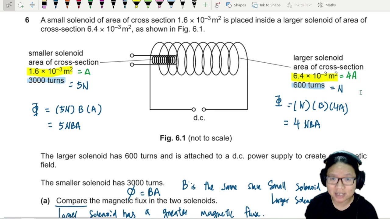 FM22 P42 Q6 Double Solenoid Induction | Feb/March 2022 | Cambridge A Level 9702 Physics