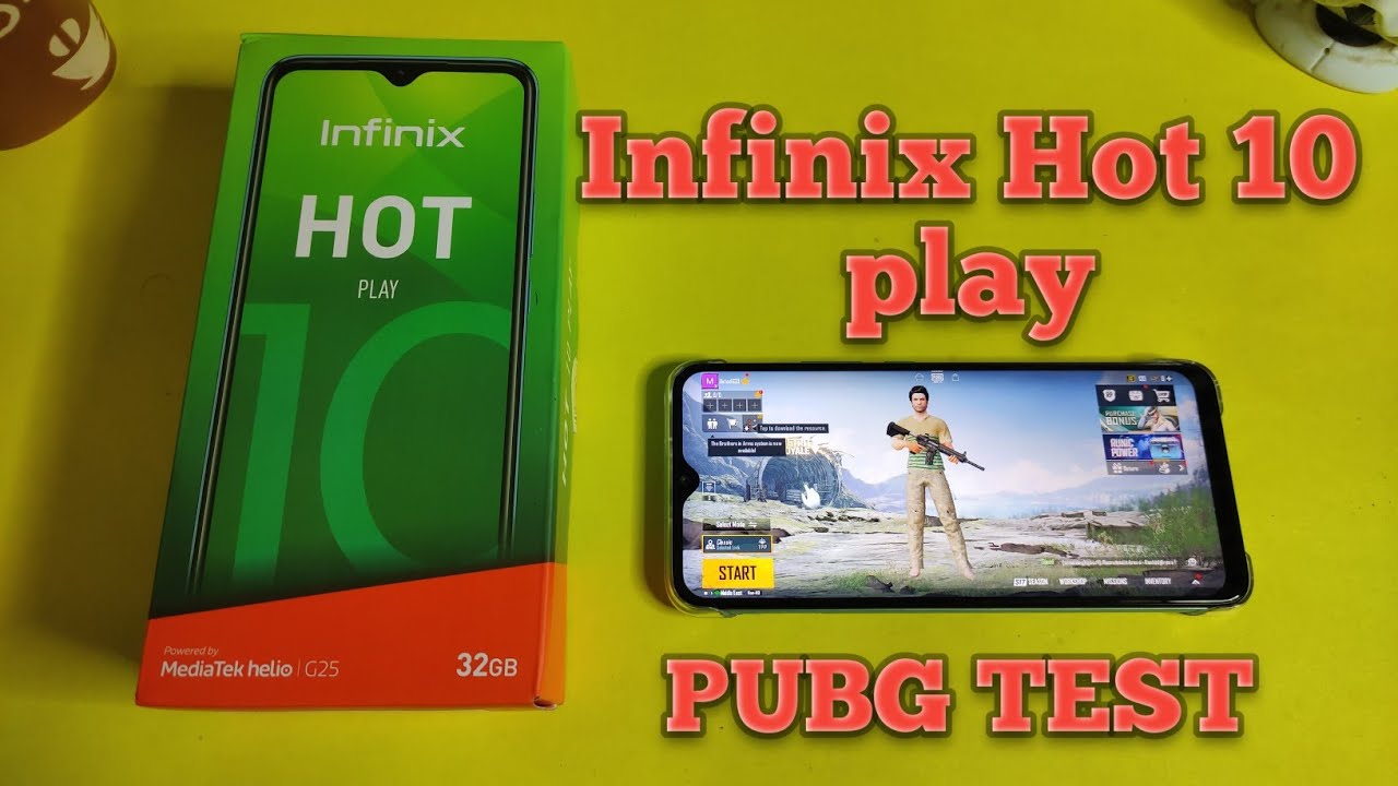 Infinix Hot 10 play PUBG Mobile Test Gyroscope and Best Graphics Settings