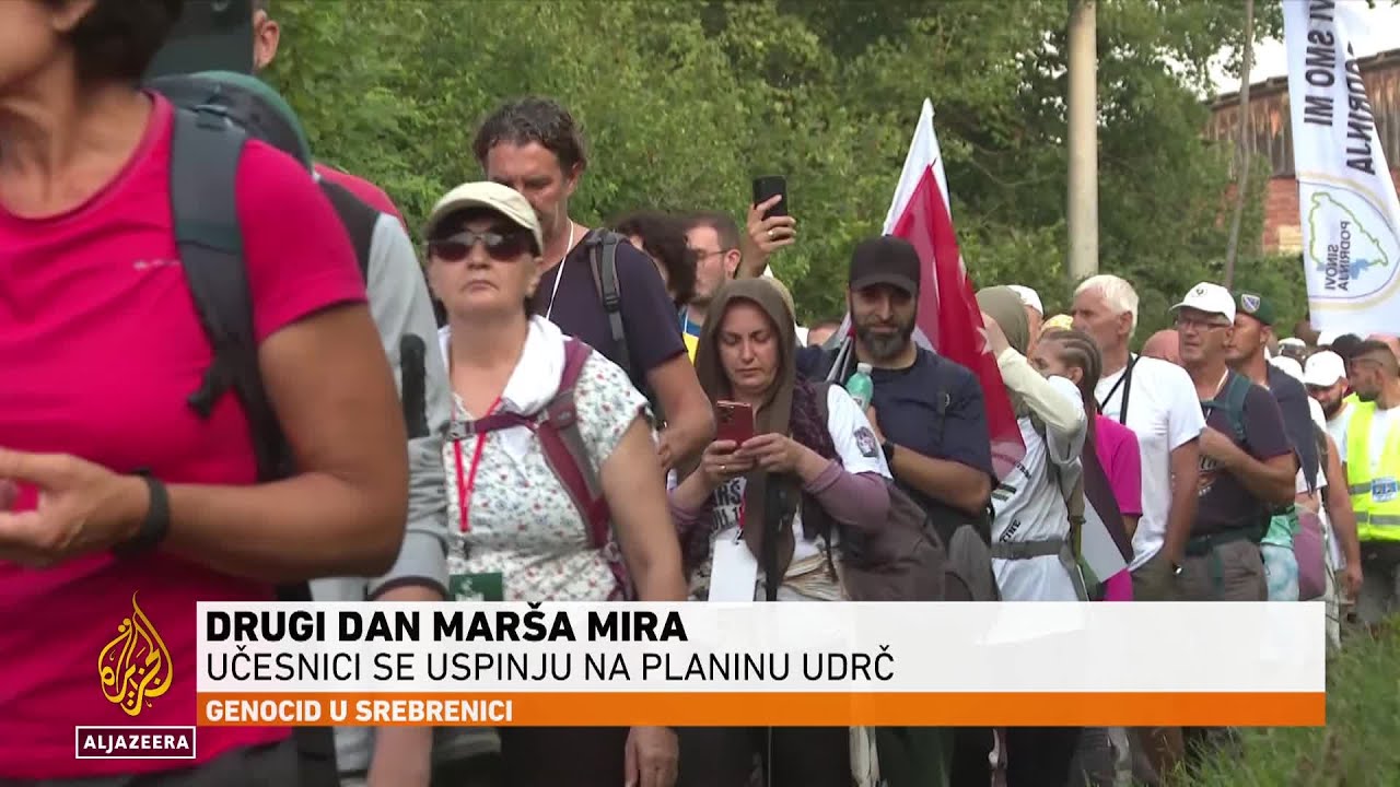 Drugi dan Marša mira: Učesnici se uspinju na planinu Udrč