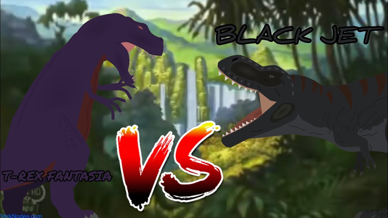 T-REX (FANTASIA) VS BLACK JET #dinosaur #disneyfantasy #jwa4life