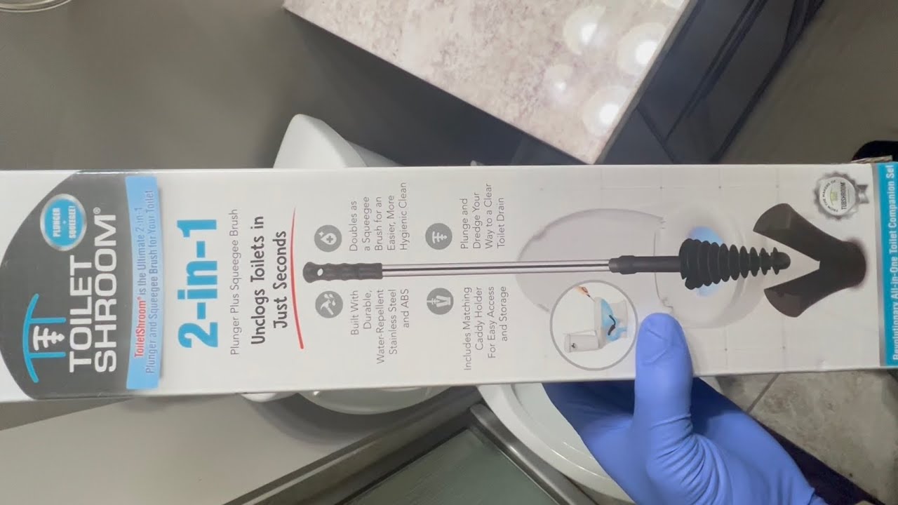 ToiletShroom 2 In 1 Plunger Plus Squeegee Brush, Unclogs Toilets in Just Seconds, Or Does It? Review